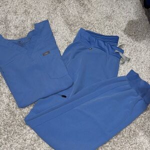 Figs Classic Blue Scrub Set